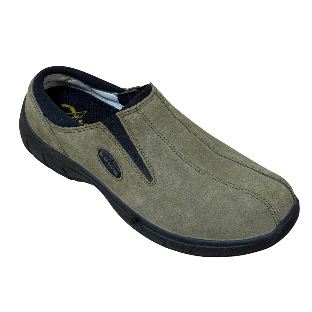 Lowa Women Clog Lady Shoes Size 9.5 Green Suede Slip On Outdoor Gorpcore Utility